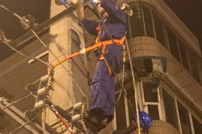 搶修10千伏力陽路河池路口環網柜河池新區支線緊急缺陷