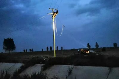 國網新河供電公司：10千伏六戶082線路更換拉線