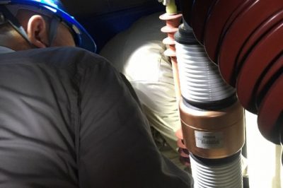 淮安供電公司戰高溫搶修35千伏鹽河變鹽西376線突發故障