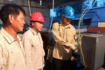 淮安營業部車橋供電所搶修控制箱接觸器線頭燒斷的芡實加工機器