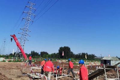 拆除110千伏盤辛、盤蔣線27號鐵塔嚴重傾斜