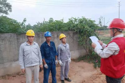 處理10千伏電|線湘南監獄支線013號桿導線故障