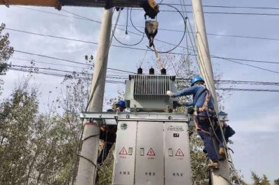 楊集鎮房下村農網升級改造工作