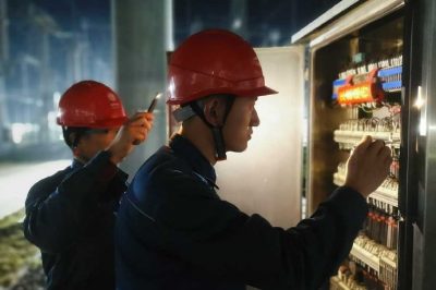 晝夜施工石北500千伏擴建忻都間隔工程現場