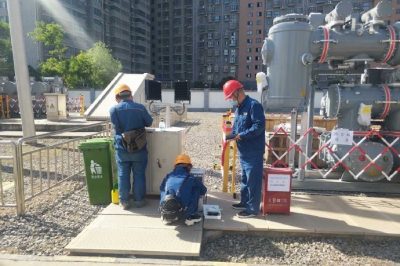 110kV新擴(kuò)建半坡牽引變出線間隔對(duì)接安裝