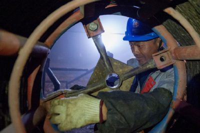 楚州-朱橋220千伏線路增容改造工程施工現場