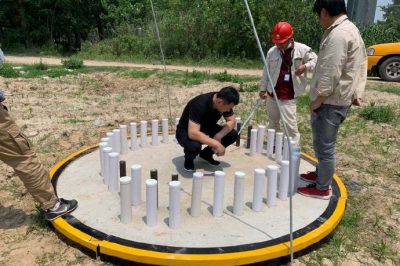 經研院設計人員參加110千伏線路工程立塔前質監活動