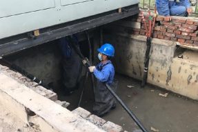 為開閉所環網柜制作電纜頭并完成接引工作