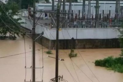 電線旁，盡量別蹚水過！