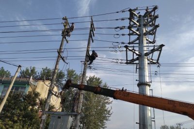 建設2#變配電變壓器以及該臺變所屬的400V低壓桿線一次性組織施工遷移