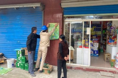 白馬供電所組織人員走街入戶張貼宣傳畫和發放活動手冊