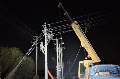 電力搶修忙，深夜不打烊