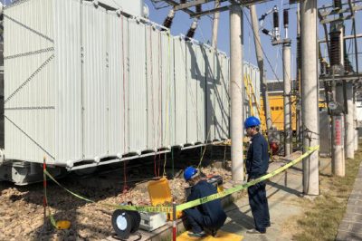 在220千伏江灣變1號變壓器試驗中應用自主研發的輔助裝置“線管家”