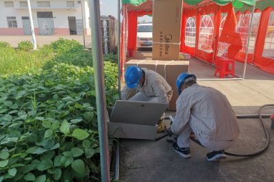 揚州市江都區供電公司為核酸檢測點緊急接電